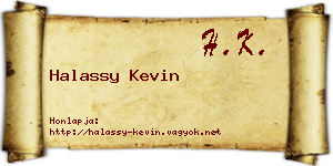 Halassy Kevin névjegykártya